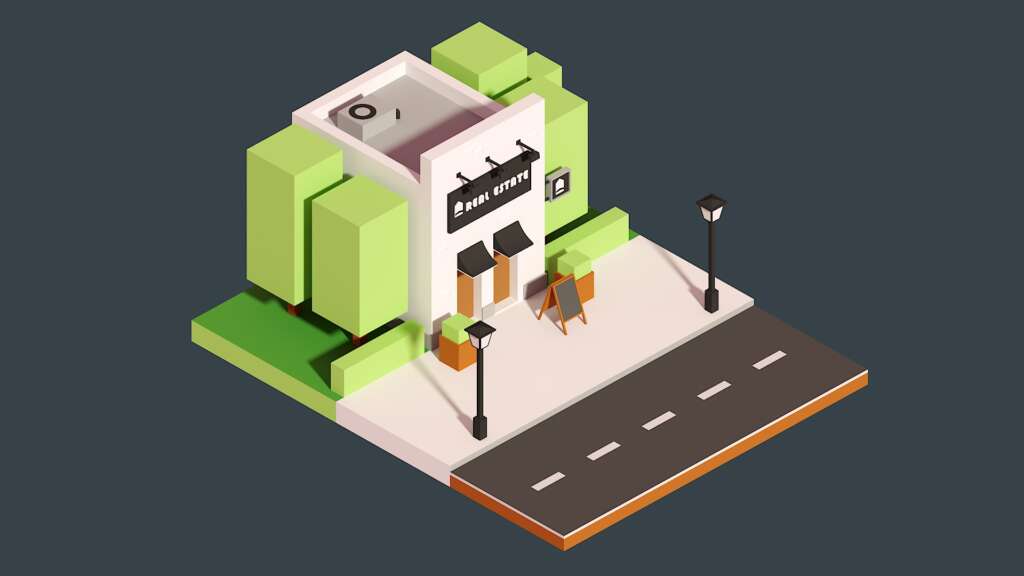 LOW POLY REAL ESTATE (UNITY) PLEXUS GAME