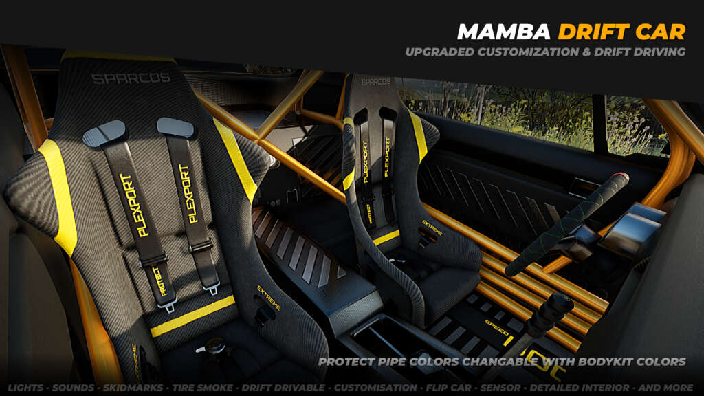 DRIVABLE DRIFT CAR MAMBA LITE in Blueprints - UE Marketplace